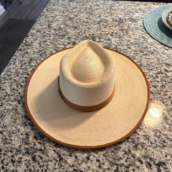 Brixton Cream and Brown Fedora Hat - Picture 2 of 9